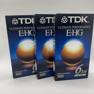 Lot of 3 TDK Ultimate Performanc EHG T-120 Blank VHS Tapes 6 Hours New Sealed